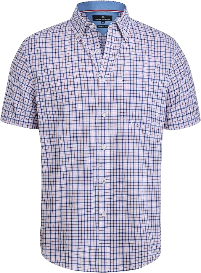 Navy Red Plaid