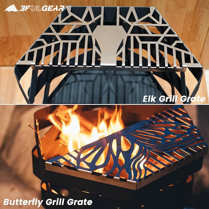 Hot-Rolled Steel Firepit with a Grill