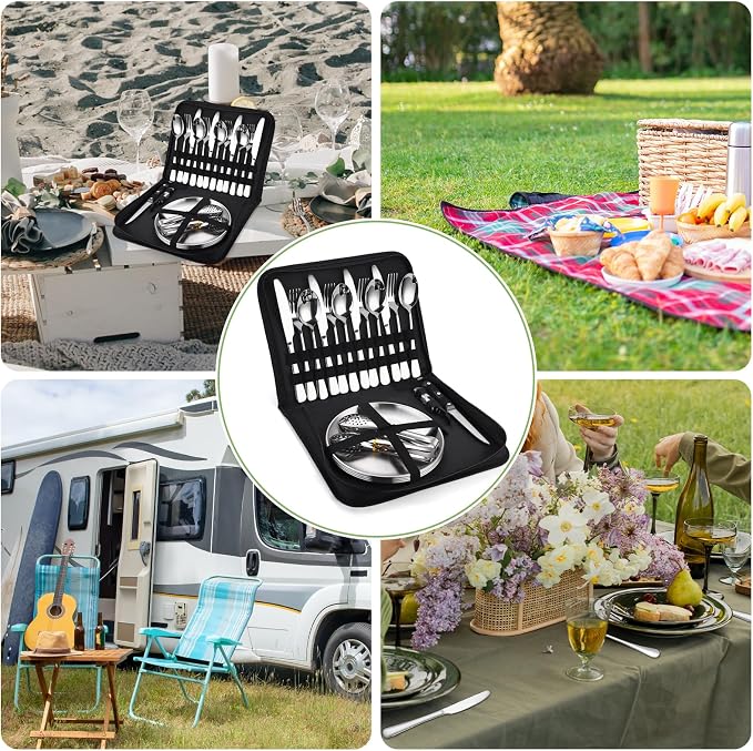 Camping Silverware Set-24set