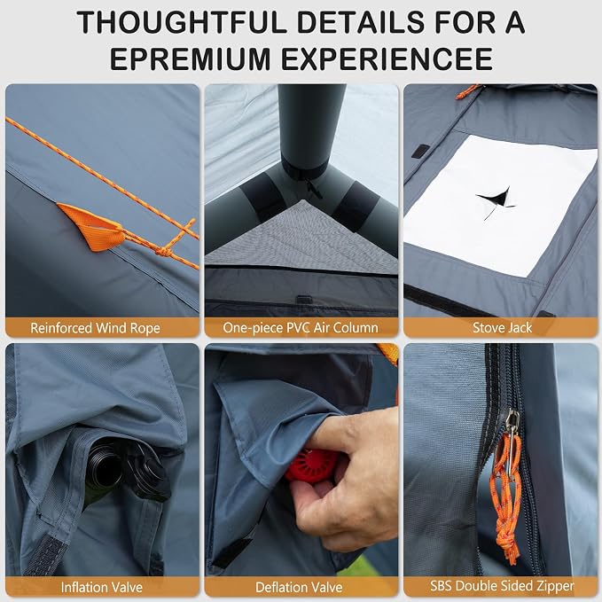 4-6 Person Skylight and Stove Jack/Grey