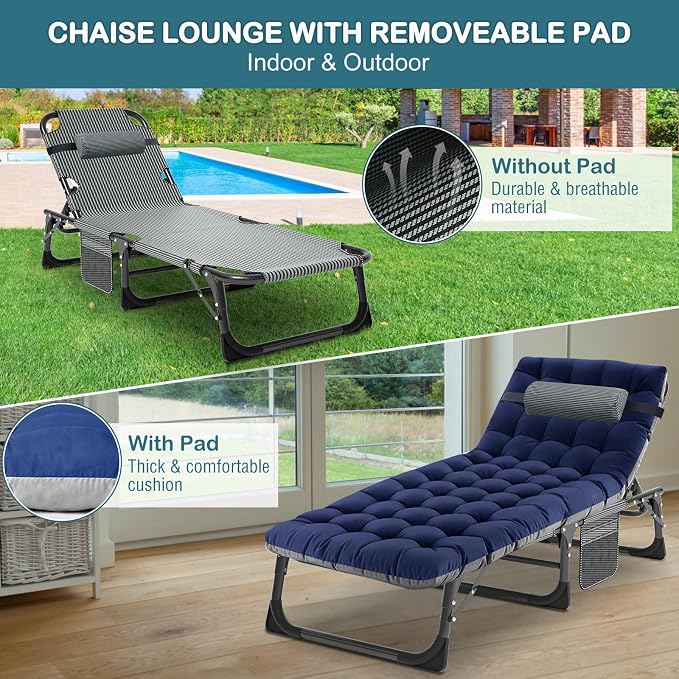 Stripe Chair/Blue Pad