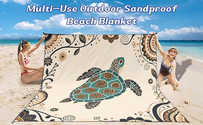 Beige Sea Turtle - Mandala