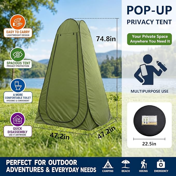 Green Tent with Toilet