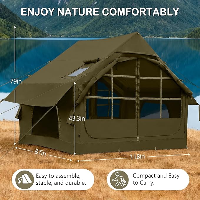 4-6 Person Skylight and Stove Jack/Green