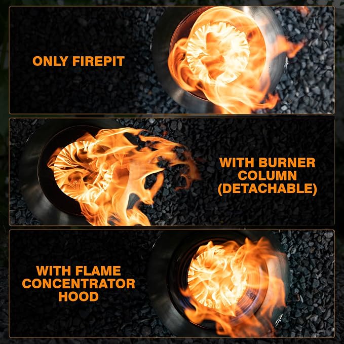C; Spherical Fire Pit+ Grill (without Gloves)