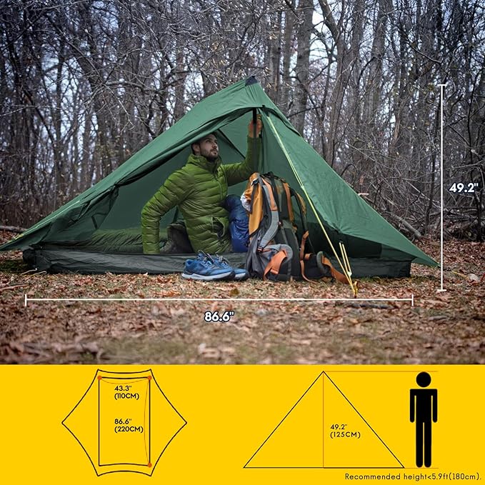 2-person, dark green
