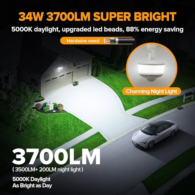 White with Night Light