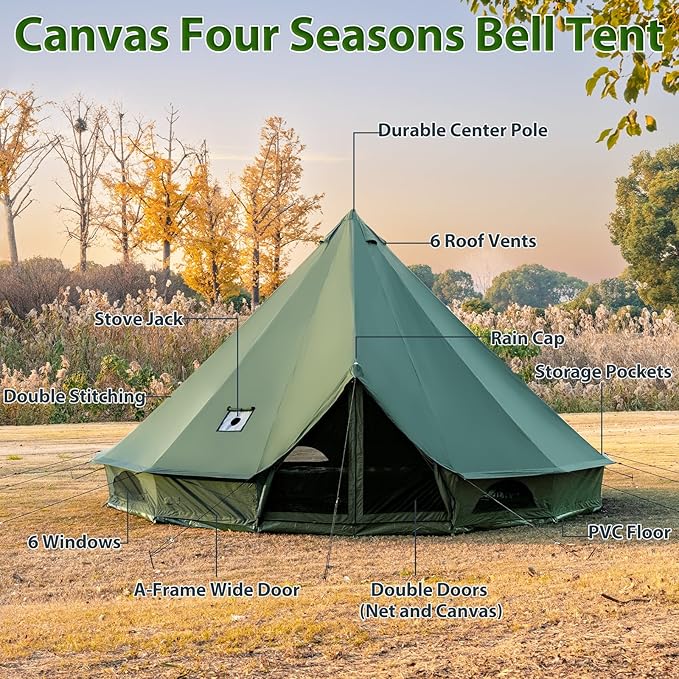 19.7ft*19.7ft*11.5ft (8-12 person)(Green)