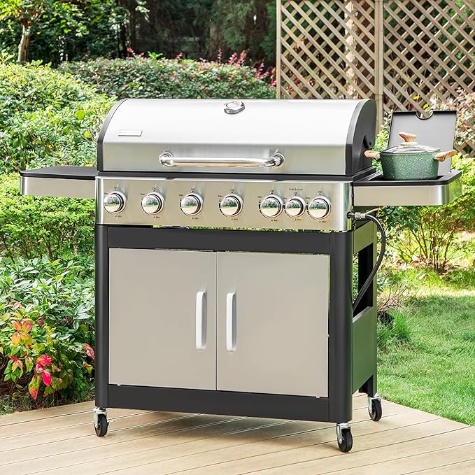 6 Burner Silver