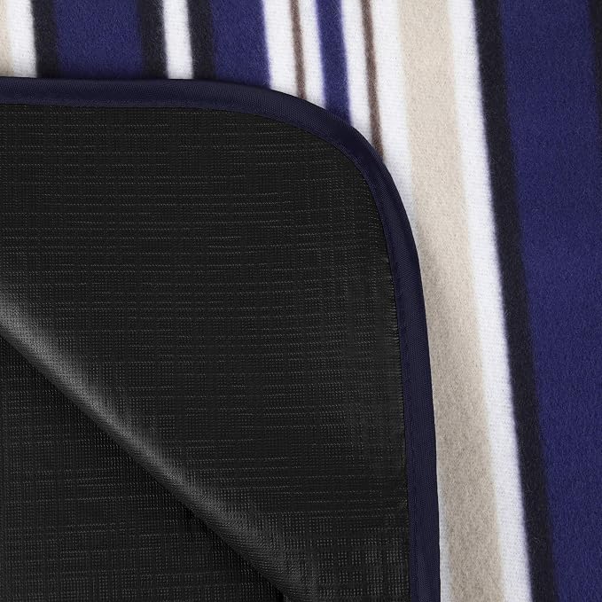 Blue Stripe Pattern With Navy Flap