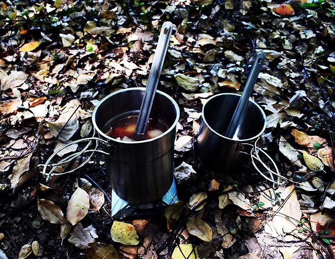 Titanium Long Handle Spork and Spoon