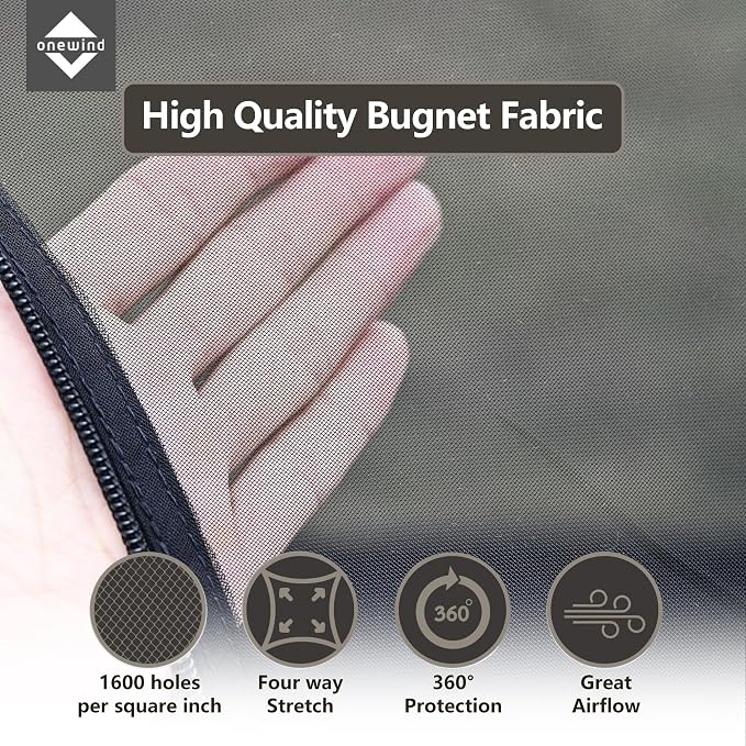 Od Green/Black-Shelter with Bugnet