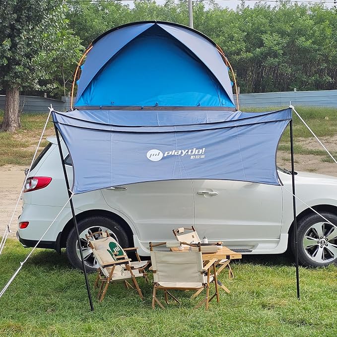 Tent with 90°awning