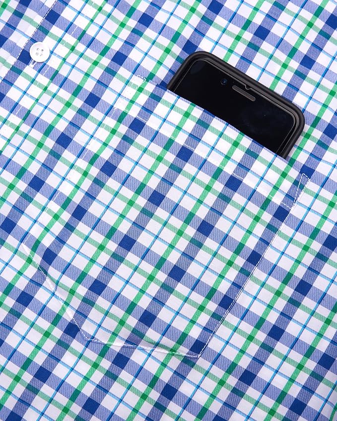 Navy Green Check