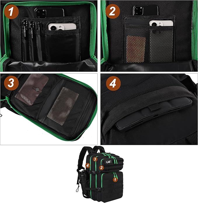 1.0 Black With Green Zipper