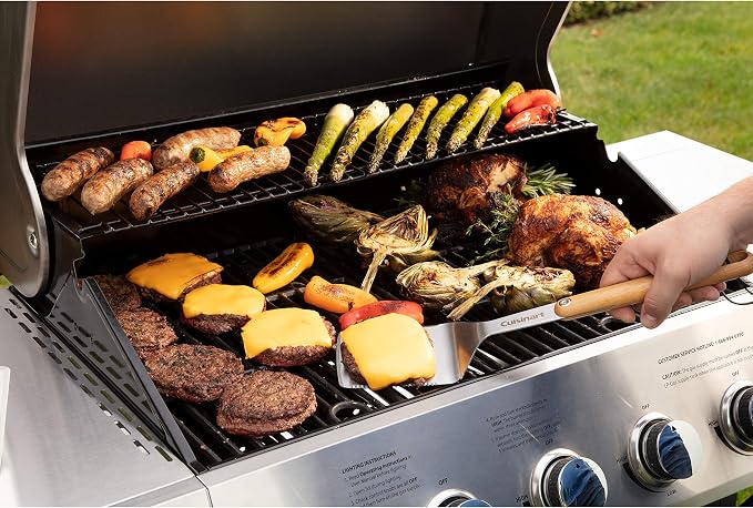 Five Burner Full-Size Gas Grill with Twist-to-Start Ignition