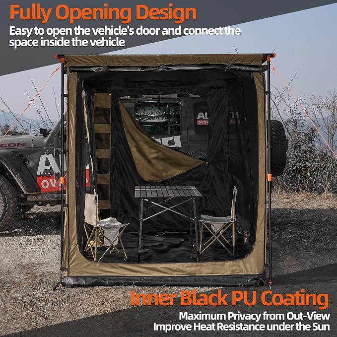 Black Coating, Awning Room for 8.2*10ft Roof