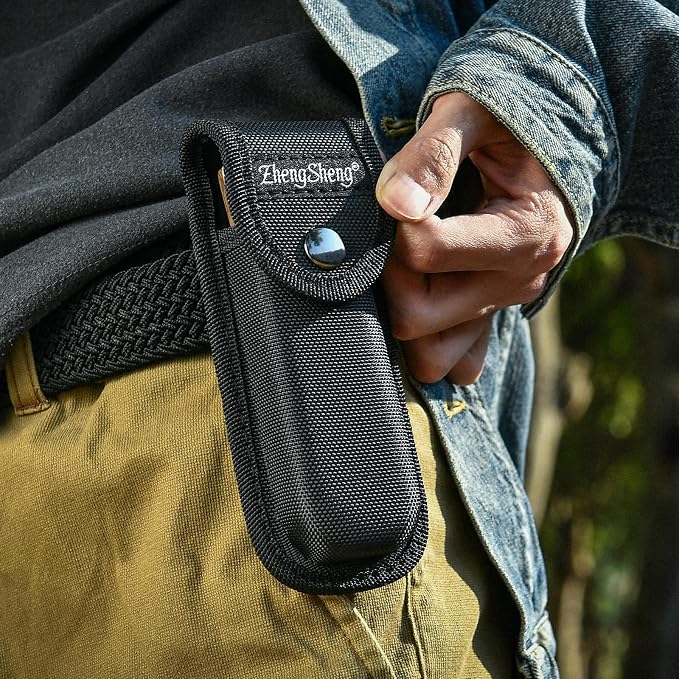 #4 Natural Olive Handle - Black Nylon Pouch