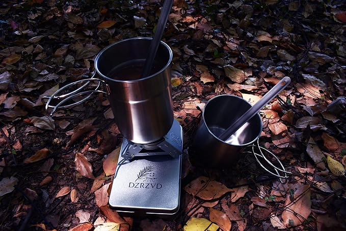 Titanium Long Handle Bowl Polished Spork and Spoon