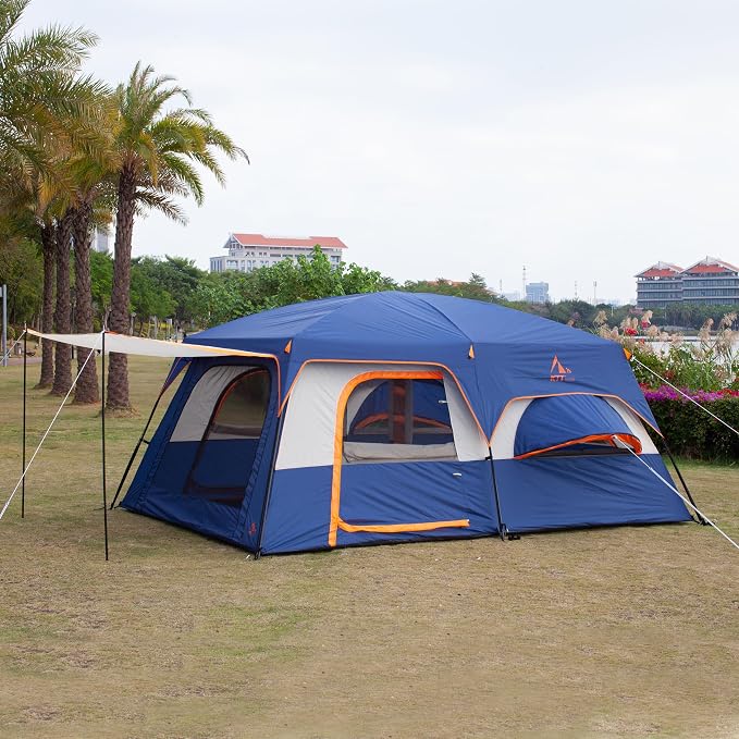 Dark Blue-12 Person-2 Bay Windows