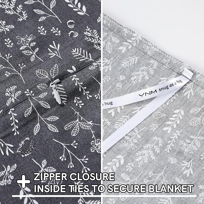 Cotton Removable Cover Plant/Grey