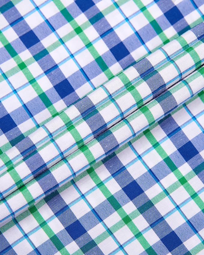 Navy Green Check