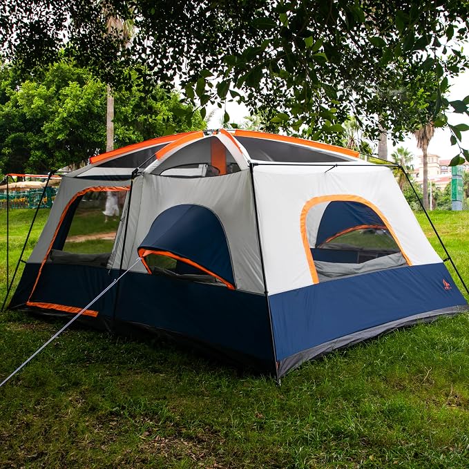 Dark Blue-12 Person-2 Bay Windows