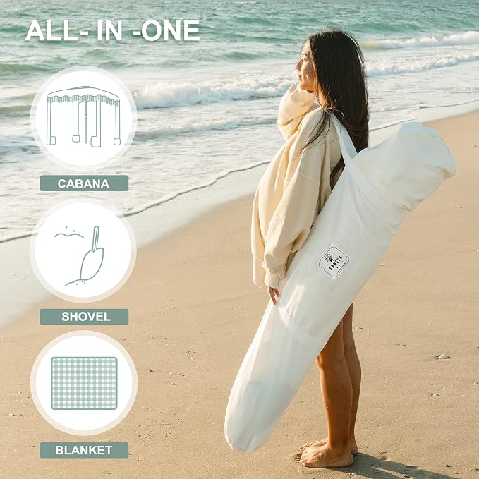 Elegant White with Beach Blanket