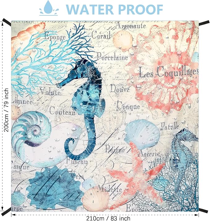 Blue - Vintage Seahorse