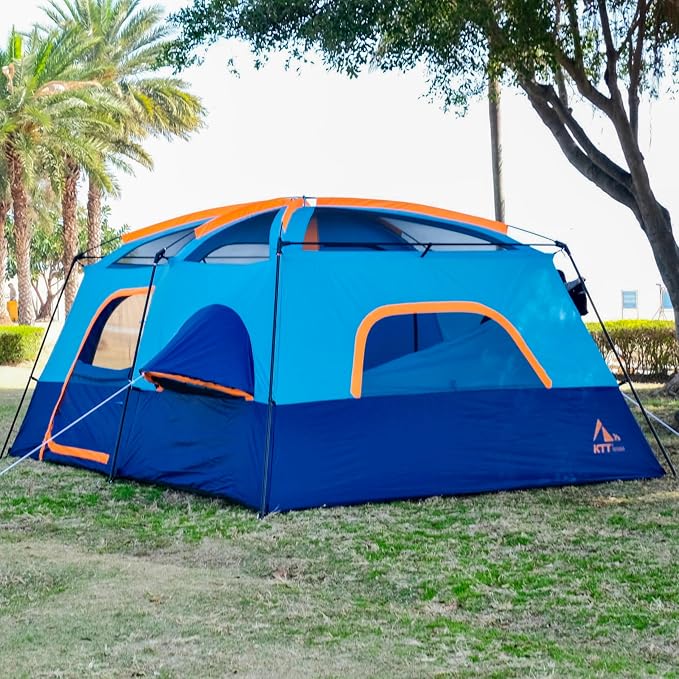 Dark Blue-12 Person-2 Bay Windows-Full Rainfly