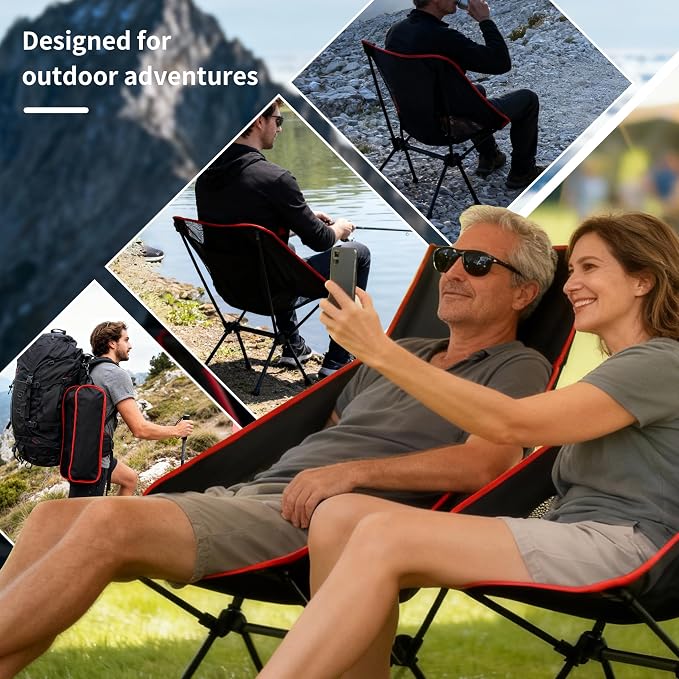 Low Backrest, Black and Red