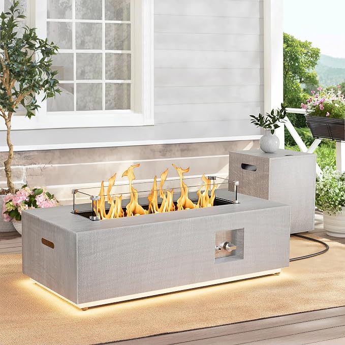 Light Gray - 42'' Rectangular w Warm LED