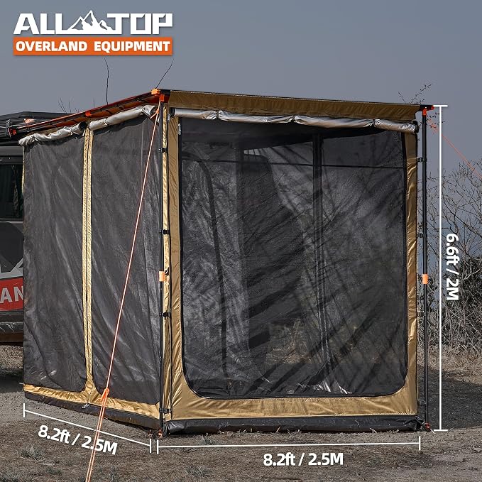 Silver Coating, Awning Room for 8.2*8.2ft Roof