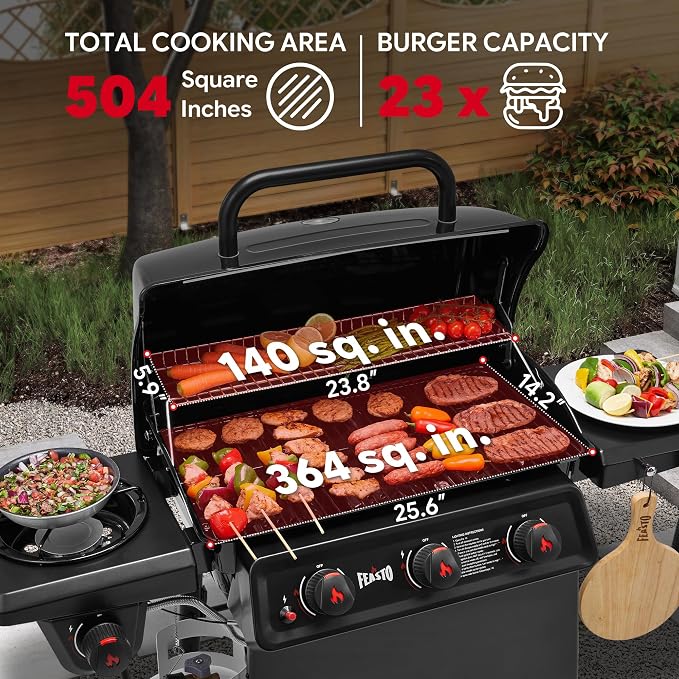 3 Burner in Black
