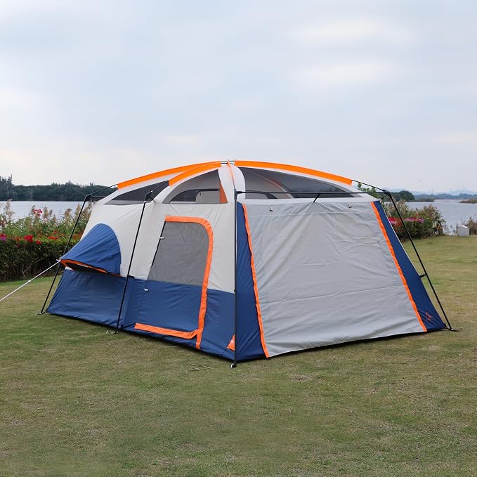Dark Blue-12 Person-2 Bay Windows