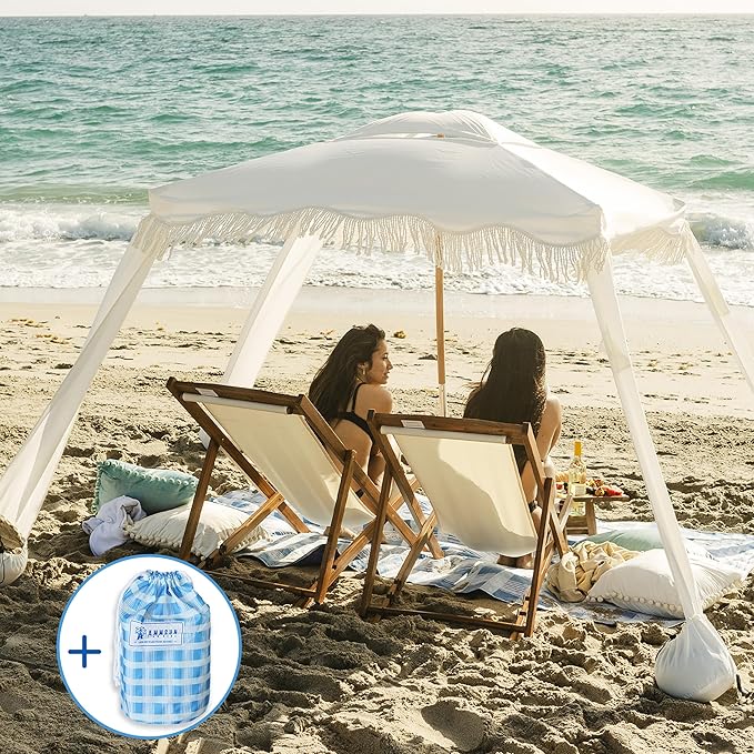 Elegant White with Beach Blanket