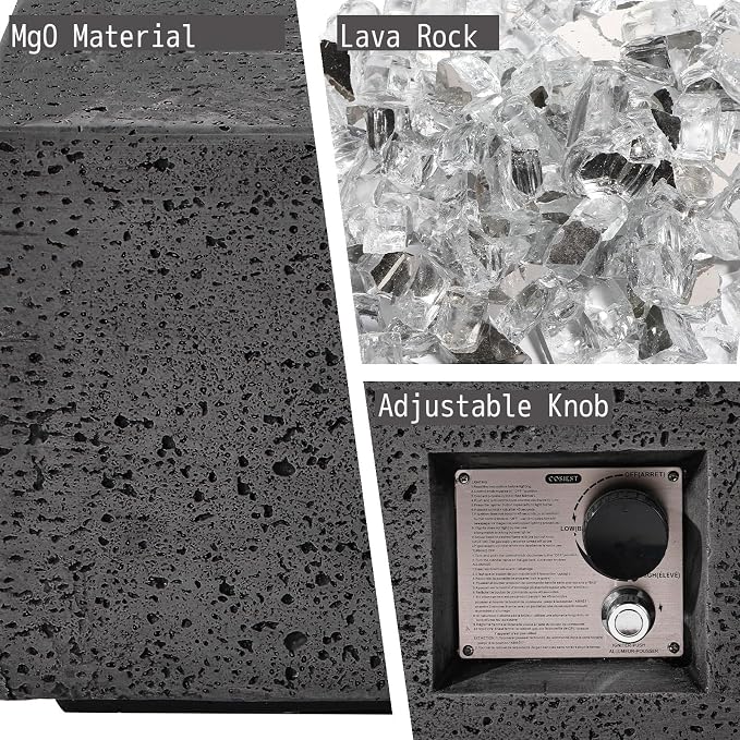 Gray with Wind Guard, Grey Glass Stones