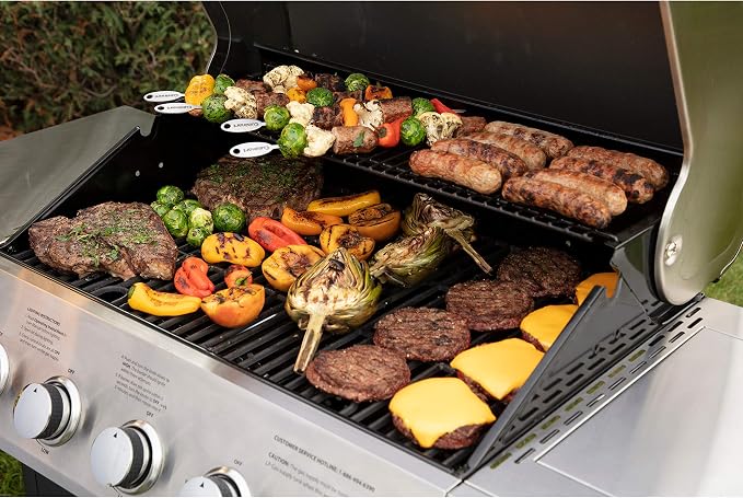 Five Burner Full-Size Gas Grill with Twist-to-Start Ignition