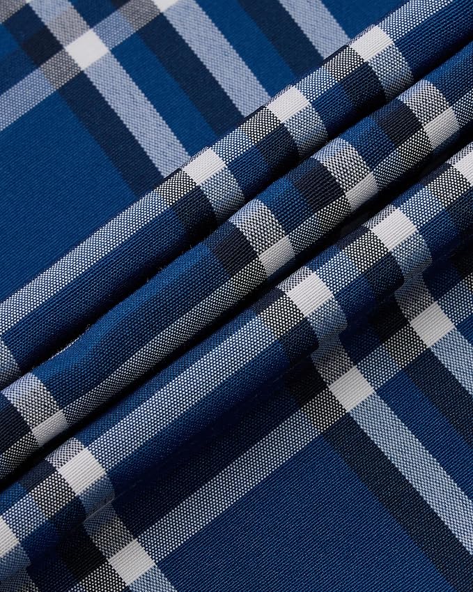 Navy White Check