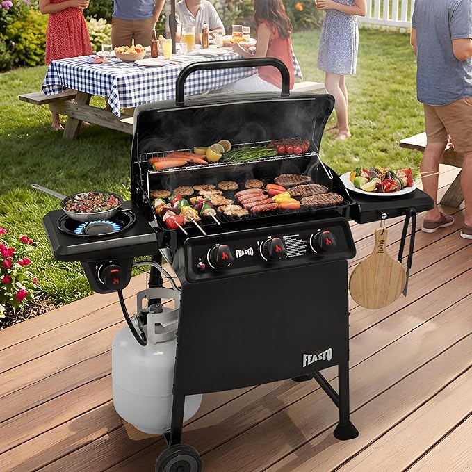 3 Burner in Black