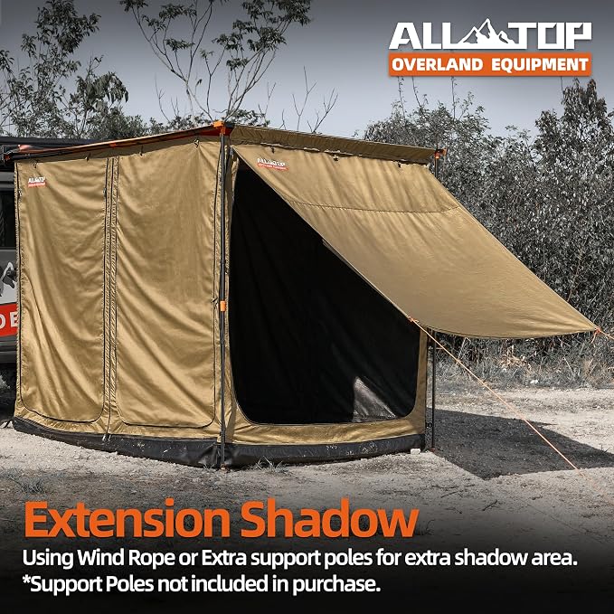 Black Coating, Awning Room for 8.2*10ft Roof
