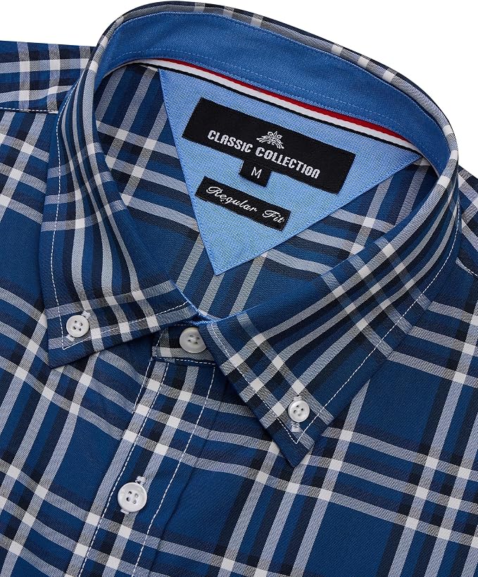 Navy White Check