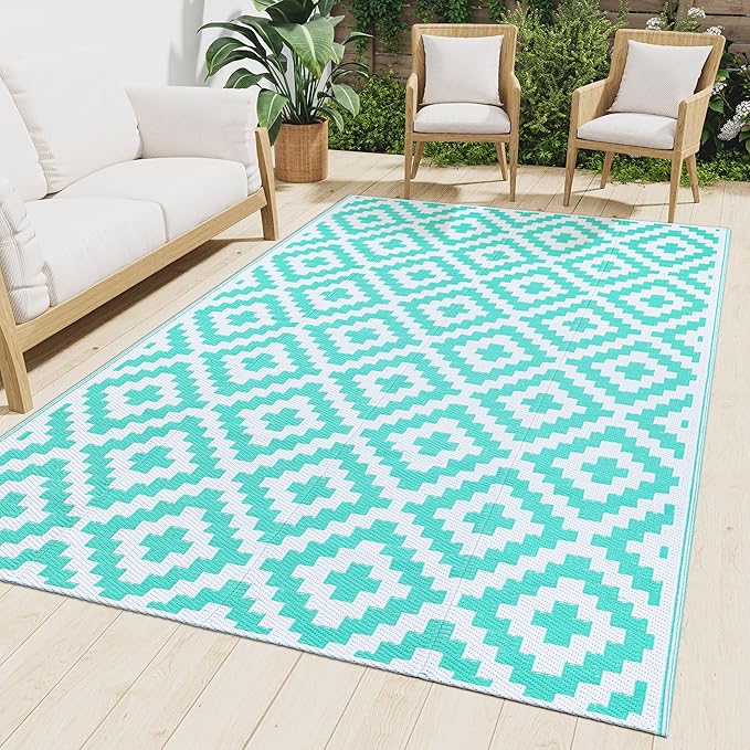 White and Teal